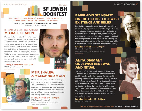 Jewish Community Center of SF - Arts & Ideas Brochure