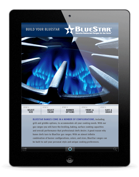 BlueStar iPad App - Select Color