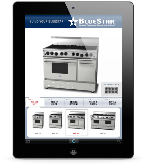 BlueStar iPad App - Select Size