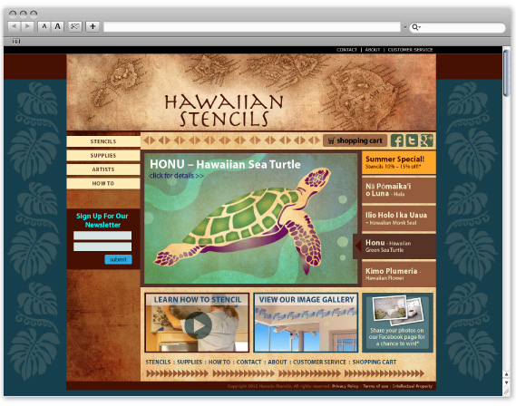Hawaiian Stencils Website